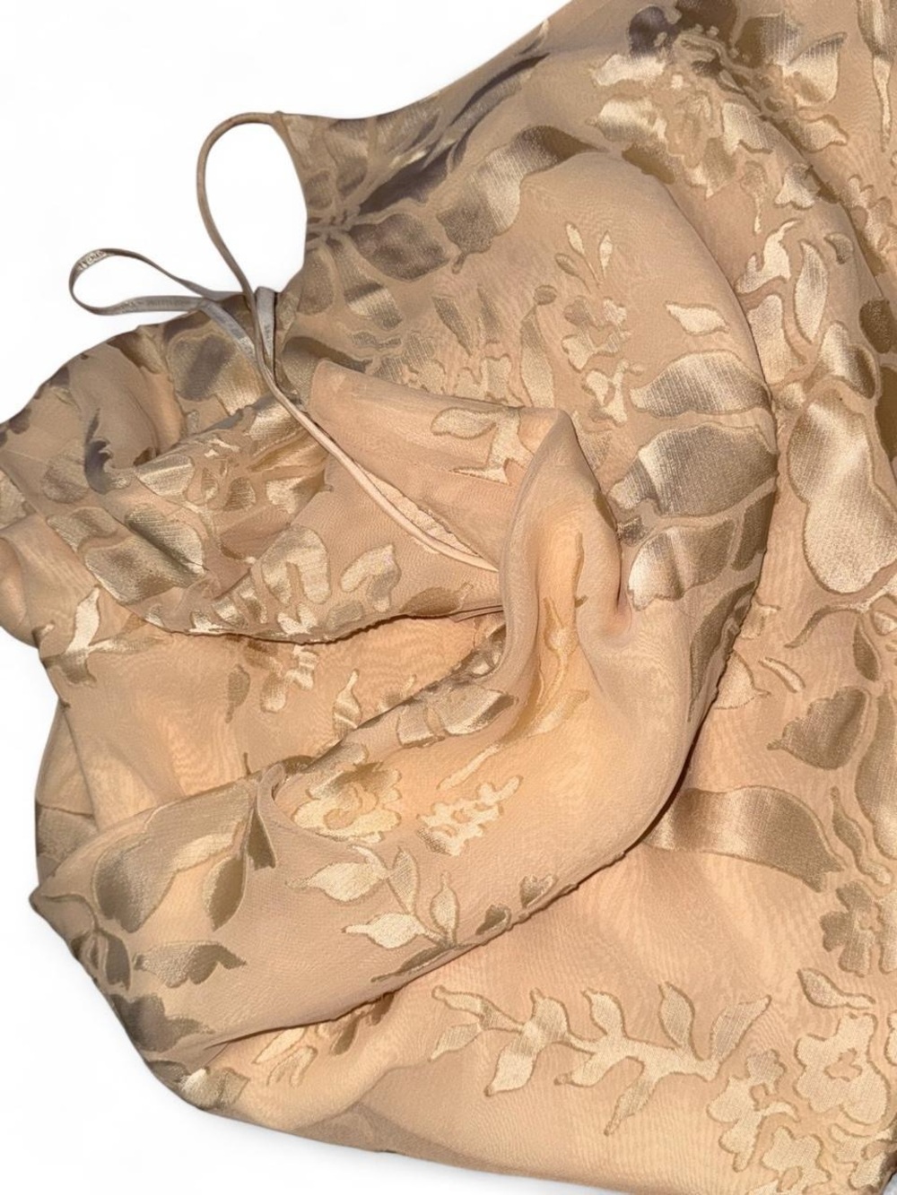 Laundry By Shelli Segal Champagne Satin Elegant Dress - Picture 4 of 6